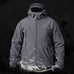 Mountaineering Clothing Thickened Winter Fleece-lined Tactical Outwear Military Fan Windproof Suit Shark Skin Soft Shell Jacket Men’s Outdoor