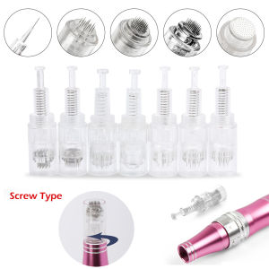 30 Pcs Microneedling Derma Pen Screw Need-leHead Cartridge 9/12/24/36pin For Microneed-le Cartridge For Electric Microneed-le Derma Pen