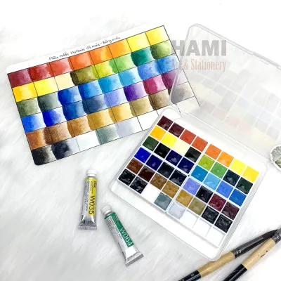 Màu nước Holbein dạng Pocket dùng thử 45 màu