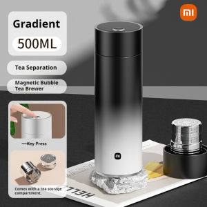 Xiaomi new magnetic lid independent tea container insulated cup with separate water and tea compartment - 316 stainless steel insulated cup high-end business gift cup
