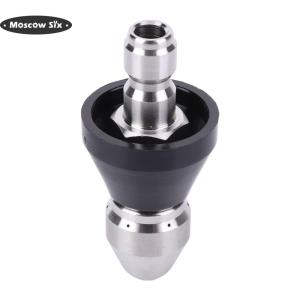 [Nóng] Đầu phun ống thoát nước inox 1/4 Bộ Đấu nối nhanh đầu phun máy phun dùng khí nén cao dùng cho cống máy giặt và nước thải