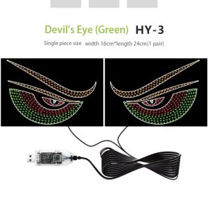 Truck Devil Eye Light RGB Dynamic Demon Eye Decorative Light LED Display Decoration Pixel Dashboard Windshield 5V