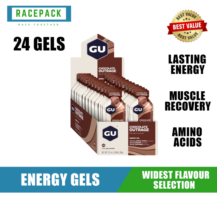 GU Energy Gel Chocolate Outrage 24 Pack Lazada Singapore