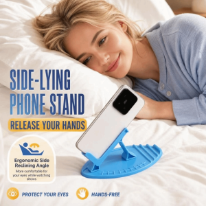 DIVATEN 3D Printing Side-lying Phone Holder Multi-mode Plastic Horizontal Phone Holder Practical Sturdy Lazy Phone Stand Bed Sofa