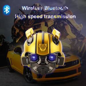 Bumblebee/Iron Man Robot Wireless Mini Bluetooth Speaker Subwoofer FM Radio USB TF with LED Light Christmas Gift for Men