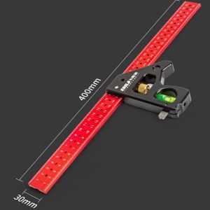 GOLDVAULT Adjustable Combination Right Angle Ruler 30/40cm Movable Levelling Instrument Multifunction Measuring Tools Level Gauge Woodworking