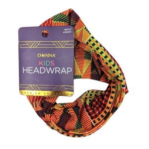 Donna Kids Headwrap Premium Collection Multicolor Geometric Print Soft & Stretchy Hair Wrap