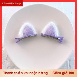 CS 2pcs sang trọng Mèo Tai tóc Clip thiết lập dễ thương phim hoạt hình lập thể thiết kế phong cách Hàn Quốc cho cô gái nhỏ tóc phụ kiện thời trang