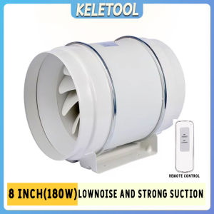 4/6/8 Inch Silent Exhaust Fan Household Inline Ventilation Fan Low Noise Air Extractor for Bathroom Kitchen Home Use