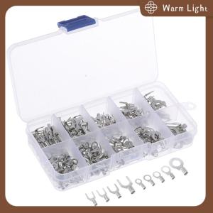 Warm Light 320ชิ้น กล่อง10 in 1ชุดขั้วต่อแหวนไม่มีฉนวน ชุดขั้วทองเหลืองชนิด U