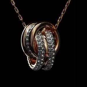 Swarovski93 Necklace NATURAL Crystal Necklace Handmade Jewelry Silver Necklace Pearl Jewelry Sister Necklace Gift Non-Fade Necklace Anniversary Gift Swan Necklace Christmas Ornaments Set