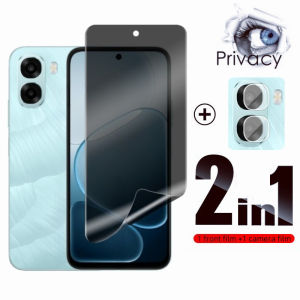 Oppoa6x 2in1 riêng tư Hydrogel phim cho Oppo A6X 5G 4G cph2823 cph2819 miếng phim bảo vệ màn hình mềm fibre ống kính máy ảnh thủy tinh màng bảo vệ không có vân tay mở khóa chức năng