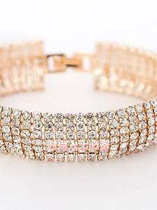 European and American womens jewelry: rhinestone bracelet full-diamond classic bracelet for women bridal stage accessories wholesale from manufacturer B011