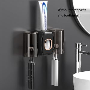 [FVFR]Wall Mount Toothbrush Holder Automatic Toothpaste Squeezer Dispenser Wall-mounted Ultraviolet Sterilizer Smart Electric Toothbrush Holder HOT