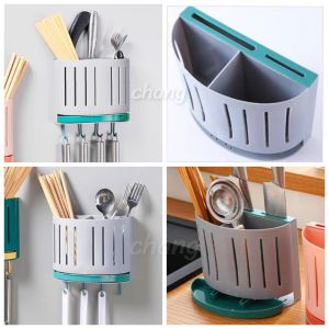 ที่ใส่ช้อน มีด ติดผนัง กล่องใส่ช้อน-ส้อมพร้อมกับช่องเสียบมีด *ตะขอแขวน2ชิ้น* CH0629 📌โปรดอ่านรายละเอียดก่อนสั่งซื้อค่ะ