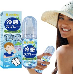 [READY STOCK]Japan Cooling menthol body spray 50ml / Instant -20℃ Cooling Spray Summer Cooling Relieving Clothing