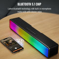 ROBOT RB580 Bluetooth Speaker Soundbar 10W Ultra Bass with RGB Light Bluetooth Chip 5.1 AUX TF Card Audio Colorful Compact  Cable Computer Connection Equipment  12 Months Warranty. 