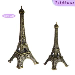 Joldhans Retro Paris Eiffel tháp Mô hình nhà bàn đồng kim loại bức tượng bức tượng trang trí