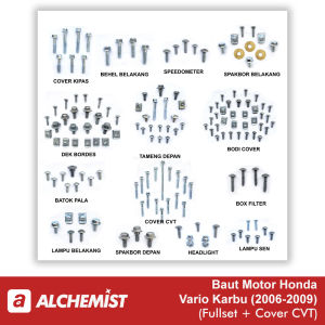 Baut Honda Vario 110 Karbu Full Set / Baud Honda Vario 110 Karbu Satu Set Cover CVT