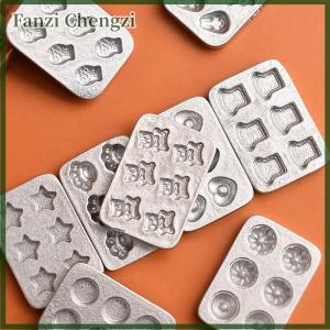 Fanzi 10pcs Doll House Miniature Mini Cake Baking Mold Kitchen Scene Mini Plate Gingerbread Man Heart Baking Tray Model Decoration