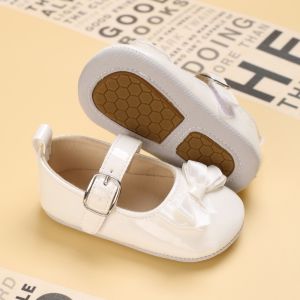 Christening Princess Baby Shoes with Scoks Big Bow Cute Shoes for Baby Girl with White Baptismal Baby Gift 0-18 Months