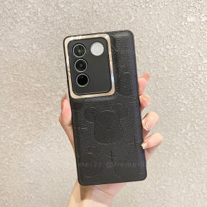 สำหรับ Vivo V27 V27e Pro V27Pro 5G เคสหนังเคสครอบโทรศัพท์แข็ง