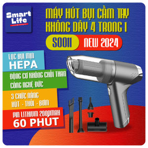 (MỚI) Máy hút bụi mini SMARTLIFE Suitu S0011 không dây lực hút 12000Pa (phiên bản 2024 PRO+ kèm hút bụi nệm)