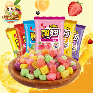 Le Chao Sour Girl Gummy Fruit Candy Multi-flavored Gummy Candy Childhood Nostalgic Casual Snack Gift Pack 150g