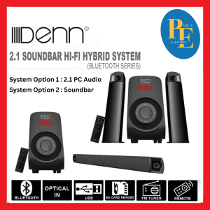 DENN DLA-SB2880BO 5.25" Sub Bass 2.1 PC Audio + Soundbar Hybrid System