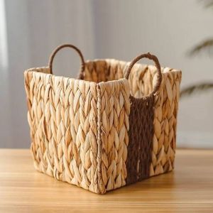 ตะกร้าสานผักตบชวา ตะกร้าสำหรับใส่เสื้อผ้า ตะกร้าสานใส่ของเล่นเด็ก🪀🧺