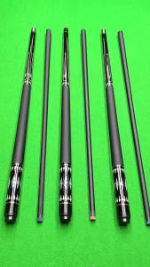 ไม้คิวบิลเลียดคาร์บอนเทคโนโลยีสีดำ 1/2 แยก ไม้คิวอเมริกันเก้าลูก ไม้คิวจีนสีดำแปดหัวใหญ่ 13 มม. สต็อกพร้อม