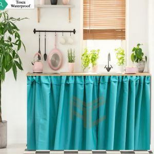 WATERPROOF ANTI AIR LEBAR 100CM DAN TINGGI 75CM GORDEN KOLONG DAPUR MINIMALIS MODERN AESTHETIC MOTIF POLOS + BONUS TALI