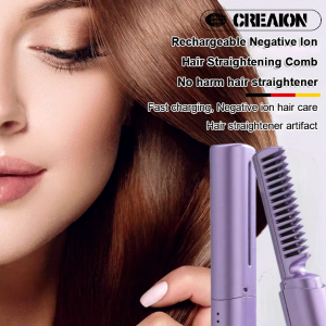 Rechargeable Negative Ion Hair Straightener Lazy Curler Negative Ion Straight Curl