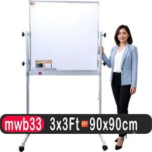 TIMCO MOBILE WHITEBOARD w/ Collapsible & Height Adjustable Stand On Wheels (Magnetic Single Side Plywood Backing Aluminum Frame) 2x3ft~4x9ft