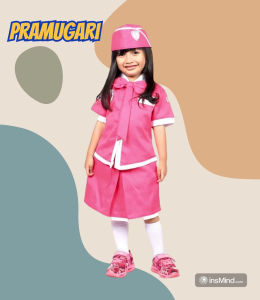Kostum Pramugari Anak Cewek – Baju Profesi Anak (3–8 Tahun)