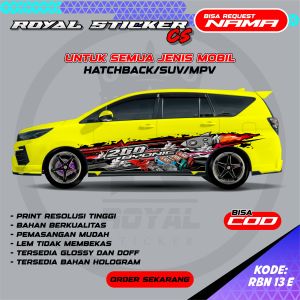 RBN 13- STICKER DECAL MOBIL KIJANG PANTHER INNOVA RUSH BRIO CAMRY