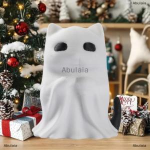 [COD] Abulaia 1Pcs Home Decoration Crafts Mini Kitten Ghost Ornament Cute Desktop Atmosphere Halloween Feeling Send Girlfriend Cat Gift