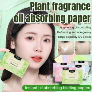 Oil Blotting Paper Face Oil Absorbing Sheets Instant Refreshing Plant Scent Shine Control Mattifying Facial Tissue
