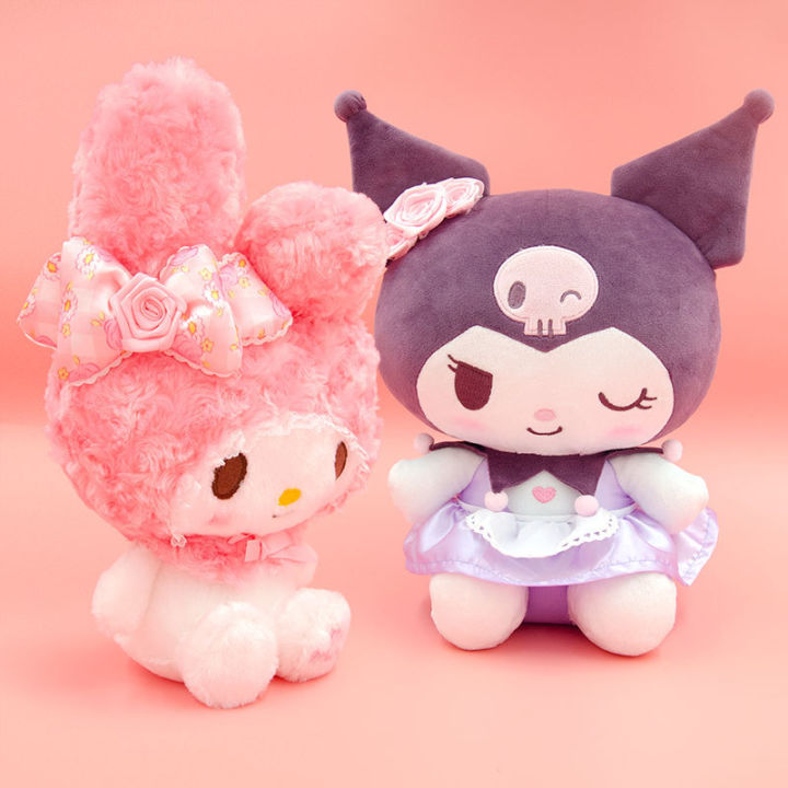 ของแท้ตุ๊กตา Sanrio ดอกกุหลาบ Kuromi Mereti ตุ๊กตาของเล่นพวงกุญแจจี้ ...