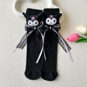 Christmas gifts Halloween Sanrio Princess Girls Socks Kuromi New Spring and Autumn Kawaii Fashion Lolita Christmas Socks Childrens Cartoon Cotton Socks