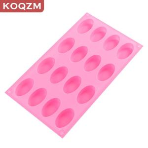 [COD] KOQZM KITCHEN 16 Cavity Oval Shape Soap Bake Mold Silicone Mould Tray Homemade Craft