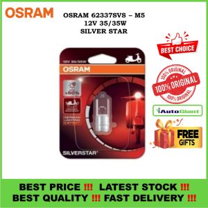 LAMPU DEPAN MOTOR OSRAM 62337SVS RV - M5 12V 35/35W SILVER STAR