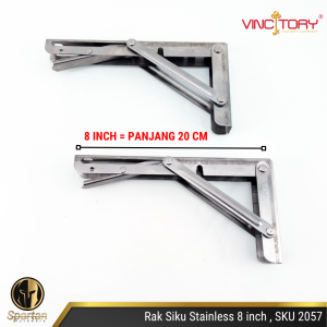 Engsel Bracket Rak Siku Lipat Meja Dinding Stainless Steel Vincitory
