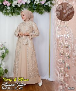 Gamis Outer Lepas Ayana Terbaru Jumbo Ld 120cm Kondangan Pesta Wisuda 2023