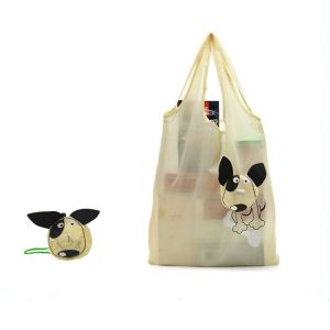THOMA พับเก็บได้ กันน้ำกันน้ำได้ สุนัขและสุนัข กระเป๋าโท้ท ไนลอนทำจากไนลอน ถุงอีโค ถุงเก็บสัมภาระ กระเป๋าสะพายสำหรับเดินทาง ถุงช้อปปิ้งการ์ตูน กระเป๋าช้อปปิ้งพับได้