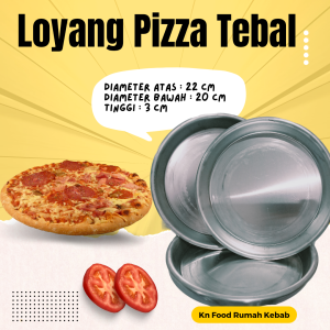 LOYANG PIZZA 22 CM - Cetakan pizza aluminium TEBAL