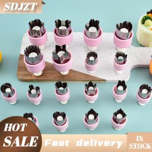 SDJZT Khuôn Nướng Vui Vẻ Chức Năng Rau Cutter Hình Dạng Thép Không Gỉ Press-Type Mini Cookie Cutter Cho Trẻ Em