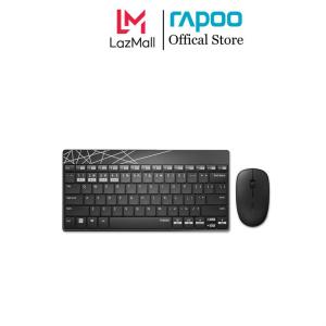 Bộ bàn phím chuột không dây Rapoo 8000M - Kết nối đa thiết bị (Bluetooth 3.0/4.0/USB)
