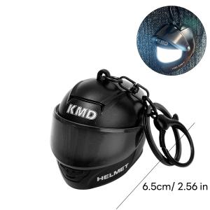Cool Light-up Helmet Keychain Lightweight Versatile Mini Night Light Pendant Multifunctional Realistic Helmet Bag Charm