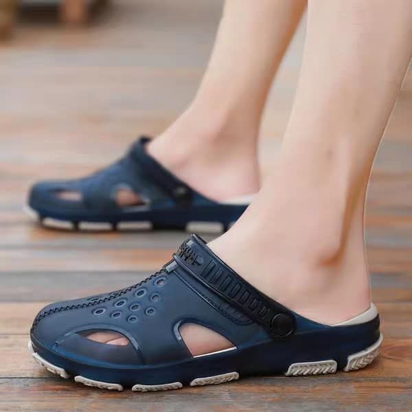 Mens Rubber Jelly Sandals Anti-Slip Water Proof Shoes for Rainy